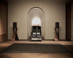 Record Player Stand with 4-Tier Wooden Shelves