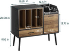 Record Player Stand with Nesting Vinyl Storage Crate