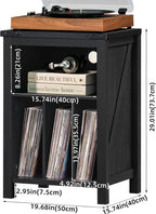 Record Player Stand with Vinyl Storage