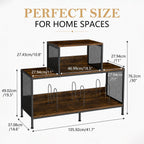 Record Player Stand with Vinyl Storage 350+ Cabinet