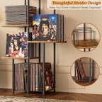 Record Player Stand with Vinyl Storage and Display