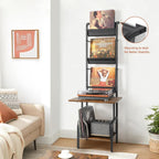 Record Player Stand with Vinyl Storage for 200