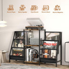 Record Player Stand with Vinyl Storage for 280