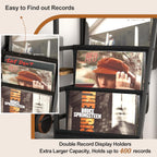 Record Player Stand with Vinyl Storage for 350