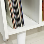 Record Player Stand with Vinyl Storage Holds Up