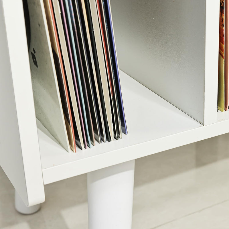 Record Player Stand with Vinyl Storage Holds Up