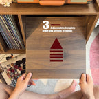 Record Player Stand with Vinyl Storage Holds Up