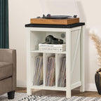 Record Player Stand with Vinyl Storage Large Table
