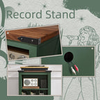 Record Player Stand with Vinyl Storage Large Table