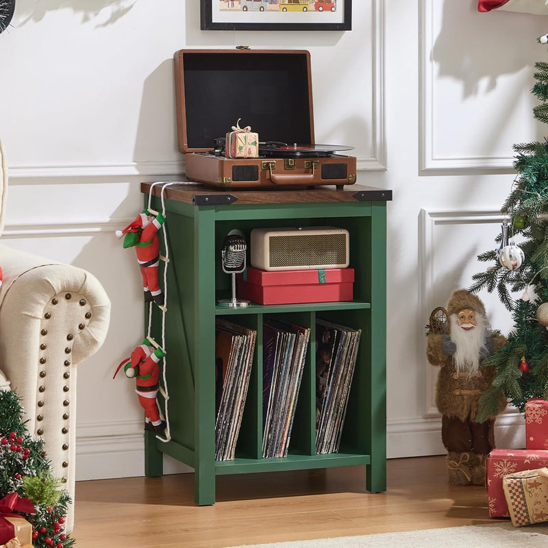 Record Player Stand with Vinyl Storage Large Table