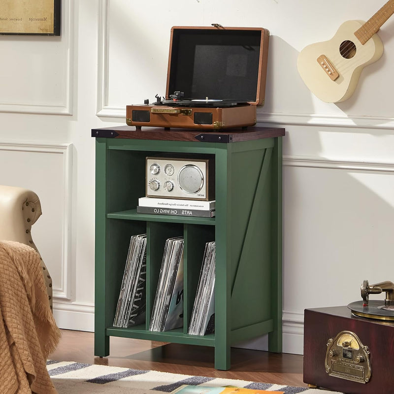 Record Player Stand with Vinyl Storage Large Table