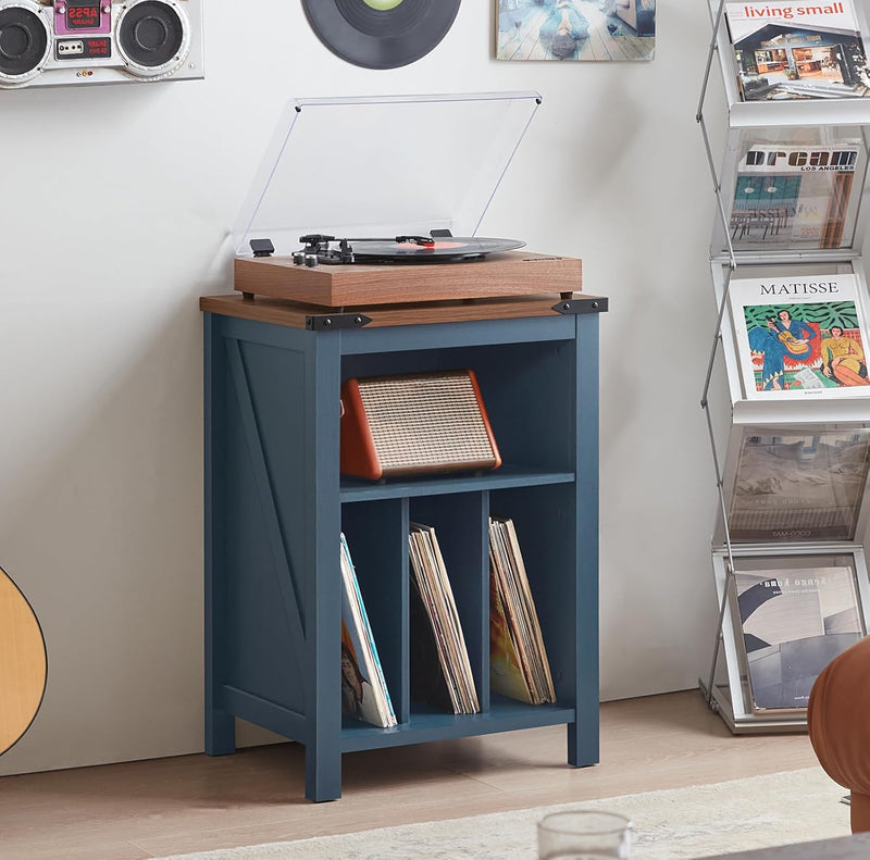 Record Player Stand with Vinyl Storage Large Table