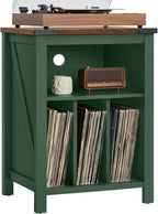 Record Player Stand with Vinyl Storage Large Table