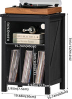 Record Player Stand with Vinyl Storage Large Table