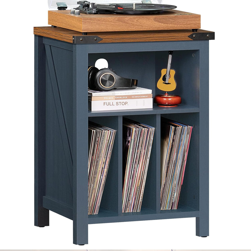 Record Player Stand with Vinyl Storage Large Table