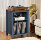 Record Player Stand with Vinyl Storage Large Table