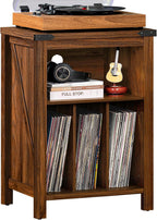 Record Player Stand with Vinyl Storage Large Table