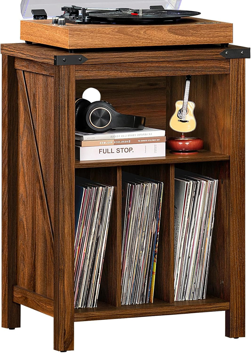 Record Player Stand with Vinyl Storage Large Table