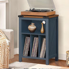 Record Player Stand with Vinyl Storage Large Table