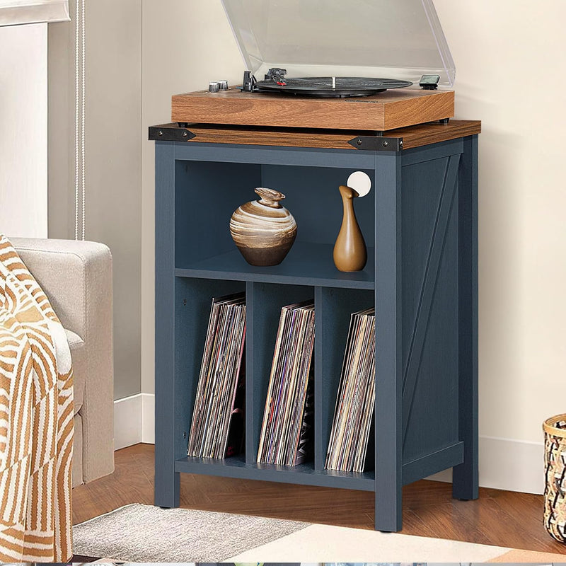 Record Player Stand with Vinyl Storage Large Table