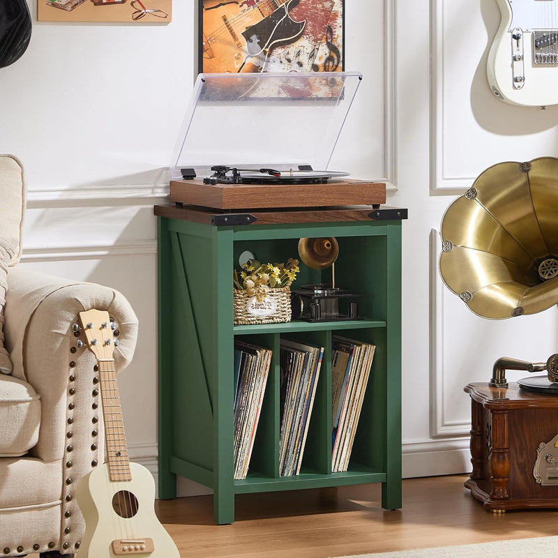 Record Player Stand with Vinyl Storage Large Table