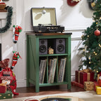 Record Player Stand with Vinyl Storage Large Table