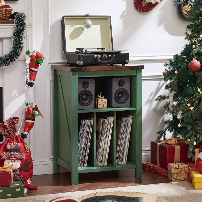 Record Player Stand with Vinyl Storage Large Table