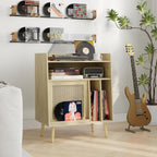 Record Player Stand with Vinyl Storage Table Shelf