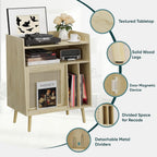 Record Player Stand with Vinyl Storage Table Shelf