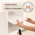 Record Player Table Mid-Century Stand with Vinyl Storage