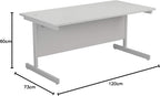 Rectangular Cantilever Desk Top Frame 120x60CM
