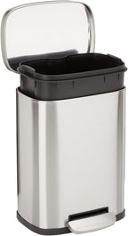 Rectangular Kitchen Bin with Steel Bar Pedal Soft-Closing