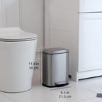 Rectangular Kitchen Bin with Steel Bar Pedal Soft-Closing