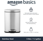 Rectangular Kitchen Bin with Steel Bar Pedal Soft-Closing