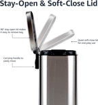 Rectangular Kitchen Bin with Steel Bar Pedal Soft-Closing