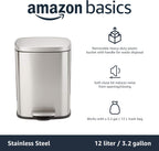 Rectangular Kitchen Bin with Steel Bar Pedal Soft-Closing