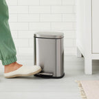 Rectangular Kitchen Bin with Steel Bar Pedal Soft-Closing