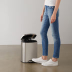 Rectangular Kitchen Bin with Steel Bar Pedal Soft-Closing