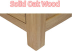 Solid Oak Bedside Tables Walnut Wooden 3 Drawers