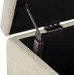 Rectangular Padded Upholstered Entryway Bench with Storage