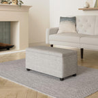 Upholstered Rectangular Ottoman Polyester Storage Box