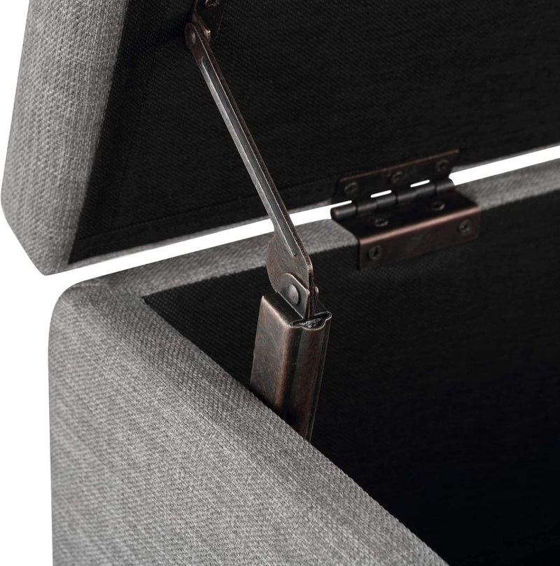 Rectangular Padded Upholstered Entryway Bench with Storage
