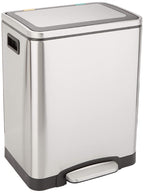 Rectangular Recycling Rubbish Bin with 2 Compartments 60
