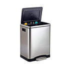 Rectangular Recycling Rubbish Bin with 2 Compartments 60