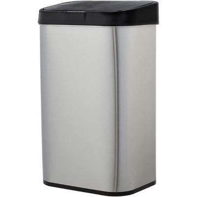 Rectangular Stainless Steel 60L Dustbin with Hands-Free Motion