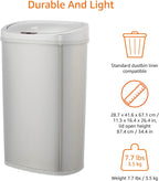 Rectangular Stainless Steel 60L Dustbin with Hands-Free Motion