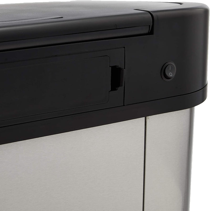 Rectangular Stainless Steel 60L Dustbin with Hands-Free Motion