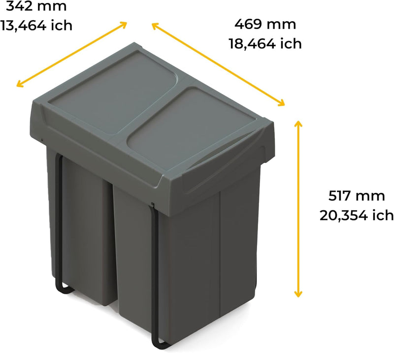 Recycle 35L Bin for Kitchen Lower