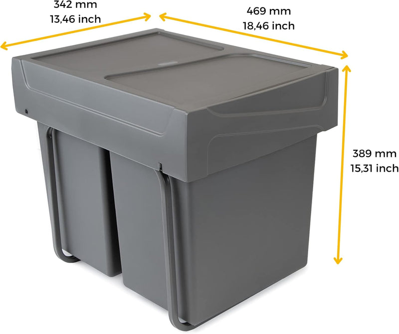 Recycle 35L Bin for Kitchen Lower