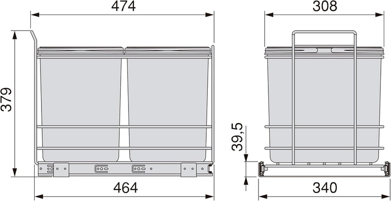 Recycle 35L Bin for Kitchen Lower
